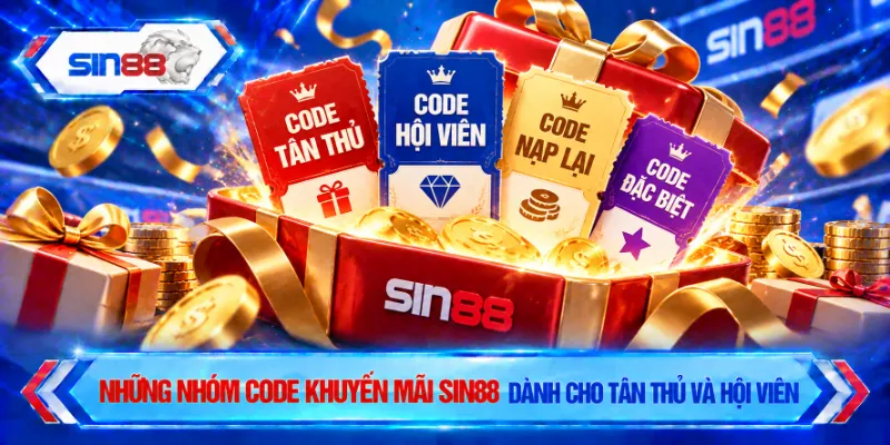 Những nhóm code khuyến mãi SIN88 dành cho tân thủ và hội viên